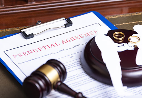 Lawyer explaining enforceability of prenuptial agreement in family law consultation